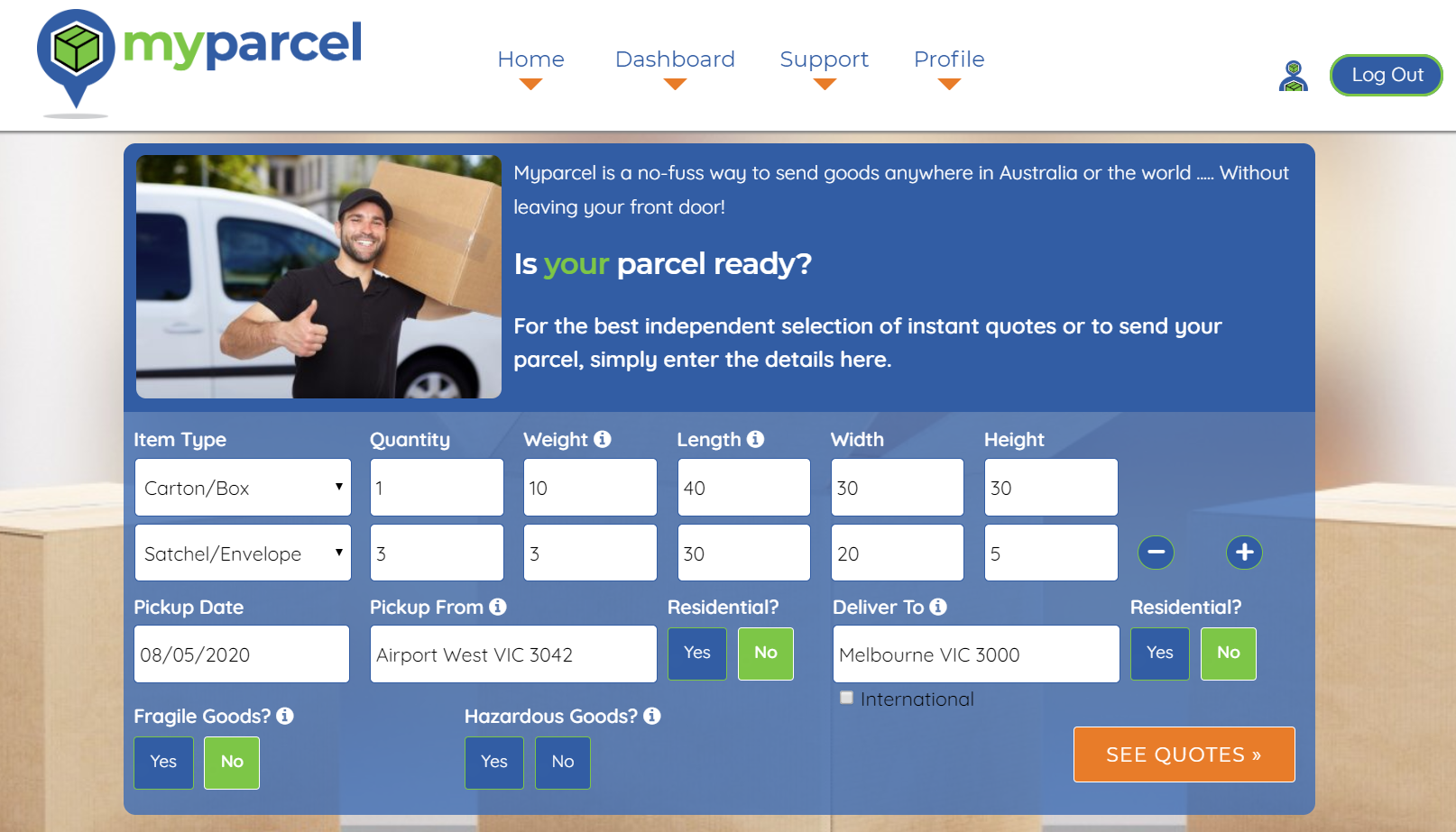 Myparcel Order Prefill