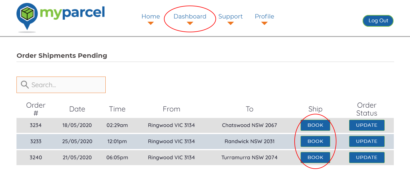 Myparcel Shipments Pending